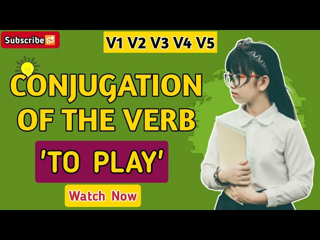 Video thumbnail for Conjugation English Verb to Play | V1 V2 V3 V4 V5 Form of Play
