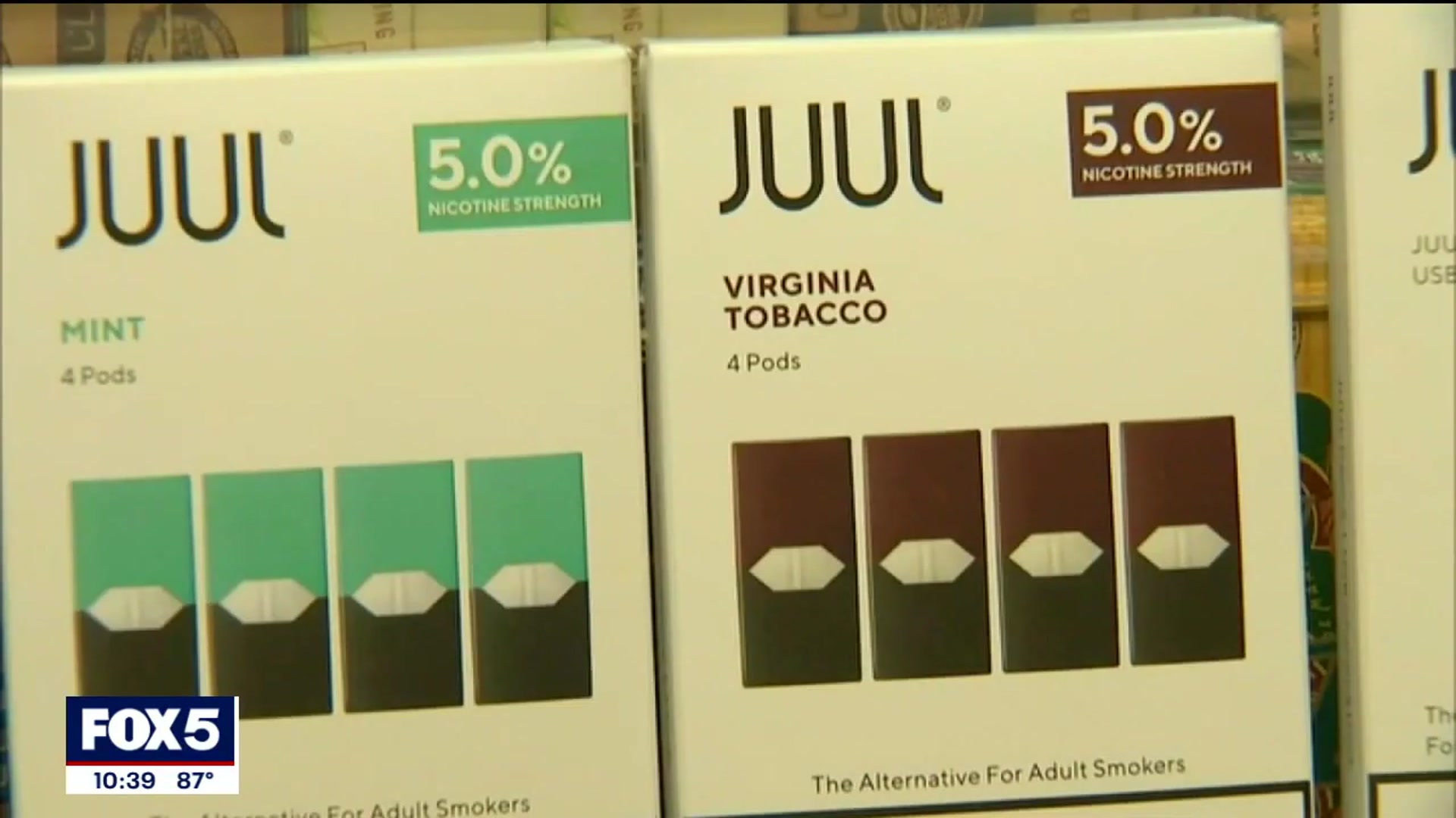 'Video thumbnail for FDA reverses ban on Juul's e-cigarette sales after 3 years'