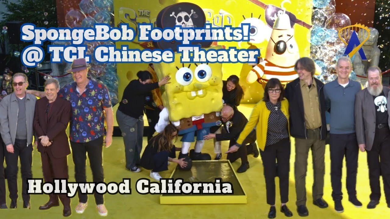Video thumbnail for SpongeBob SquarePants immortalized at the TCL Chinese Theater in Hollywood!