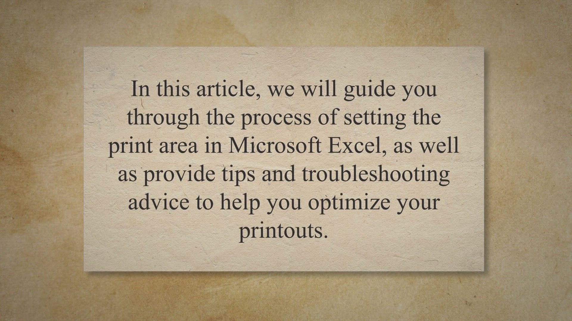 Video thumbnail for Mastering Print Area Settings in Microsoft Excel: A Step-by-Step Guide with Tips and Troubleshooting