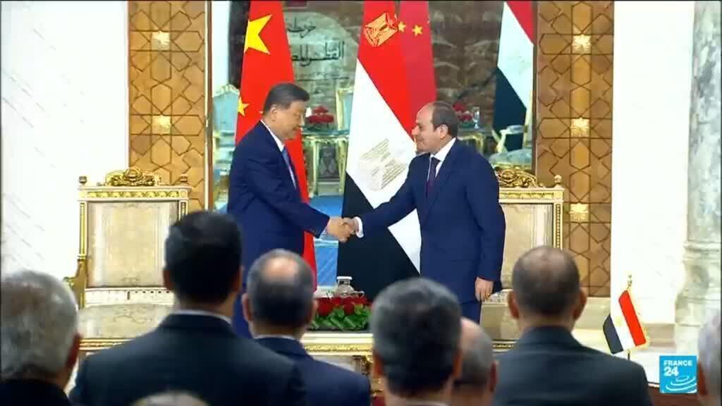 Video thumbnail for Egypt welcomes Xi as Beijing expands influence in region