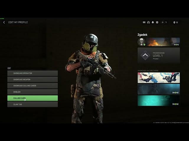 Video thumbnail for Call Of Duty Modern Warfare II Warzone 2.0 - How To Change Calling Card In Profile Showcase