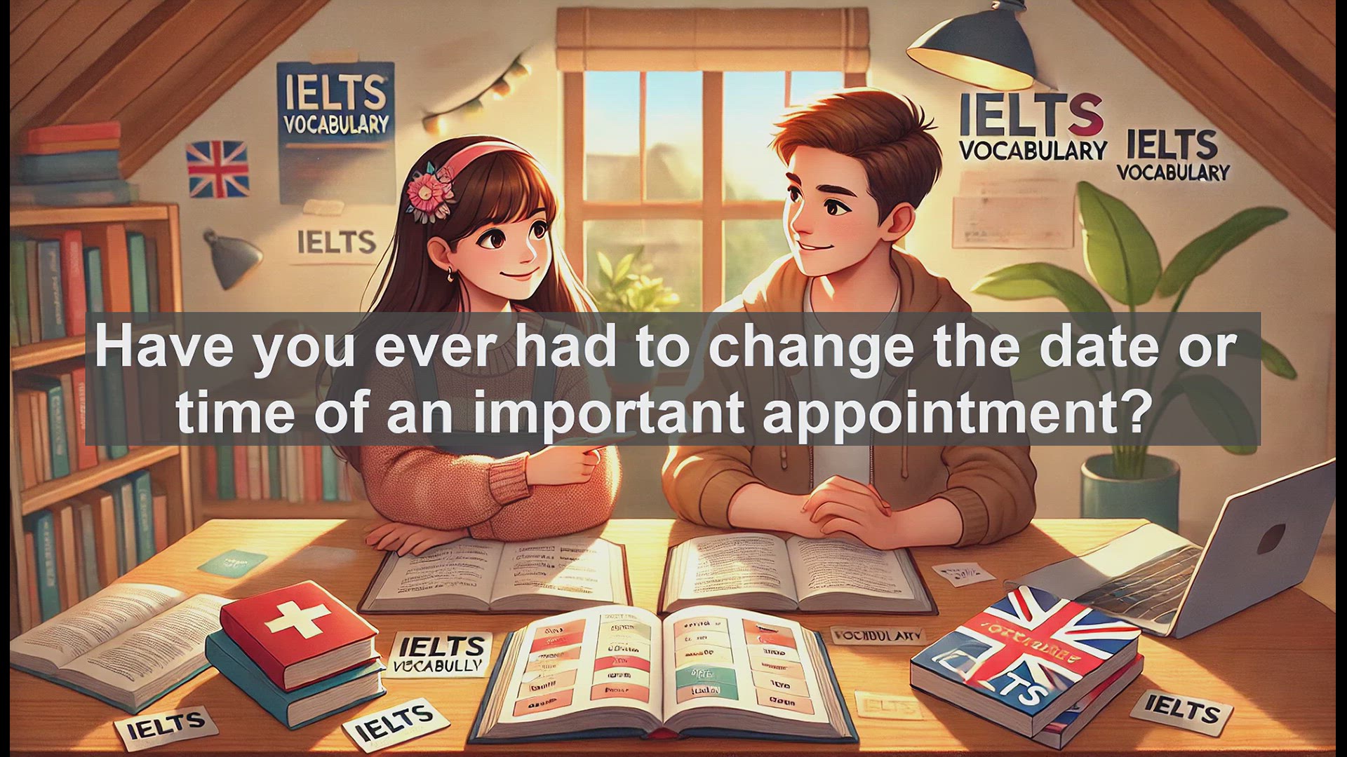 'Video thumbnail for 2500 Must Know IELTS 6.5 Vocabulary - Understanding 'Reschedule': How to Change Plans Politely'
