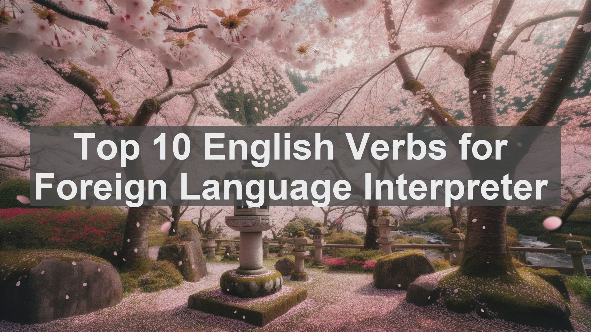 'Video thumbnail for Top 10 English Verbs for Foreign Language Interpreter'