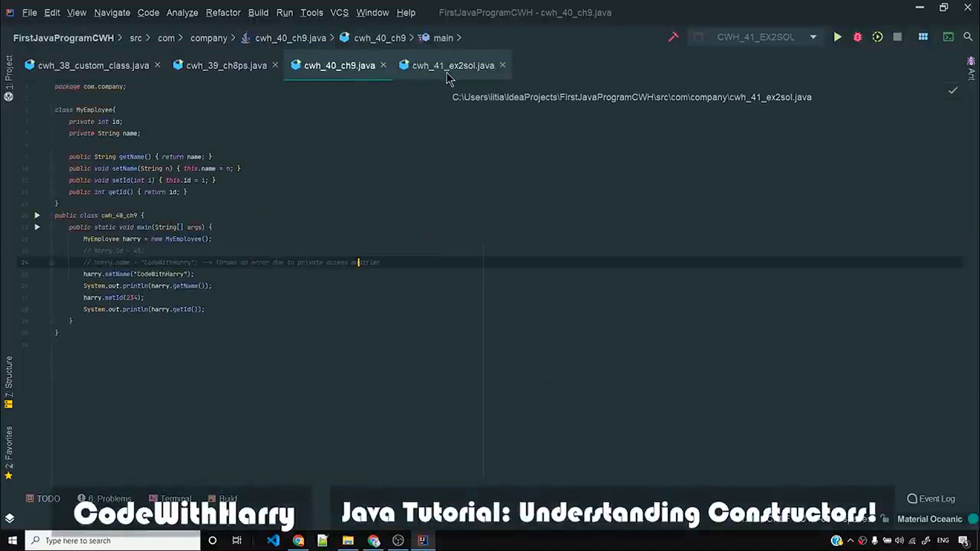 'Video thumbnail for Java Tutorial_ Constructors in Java'