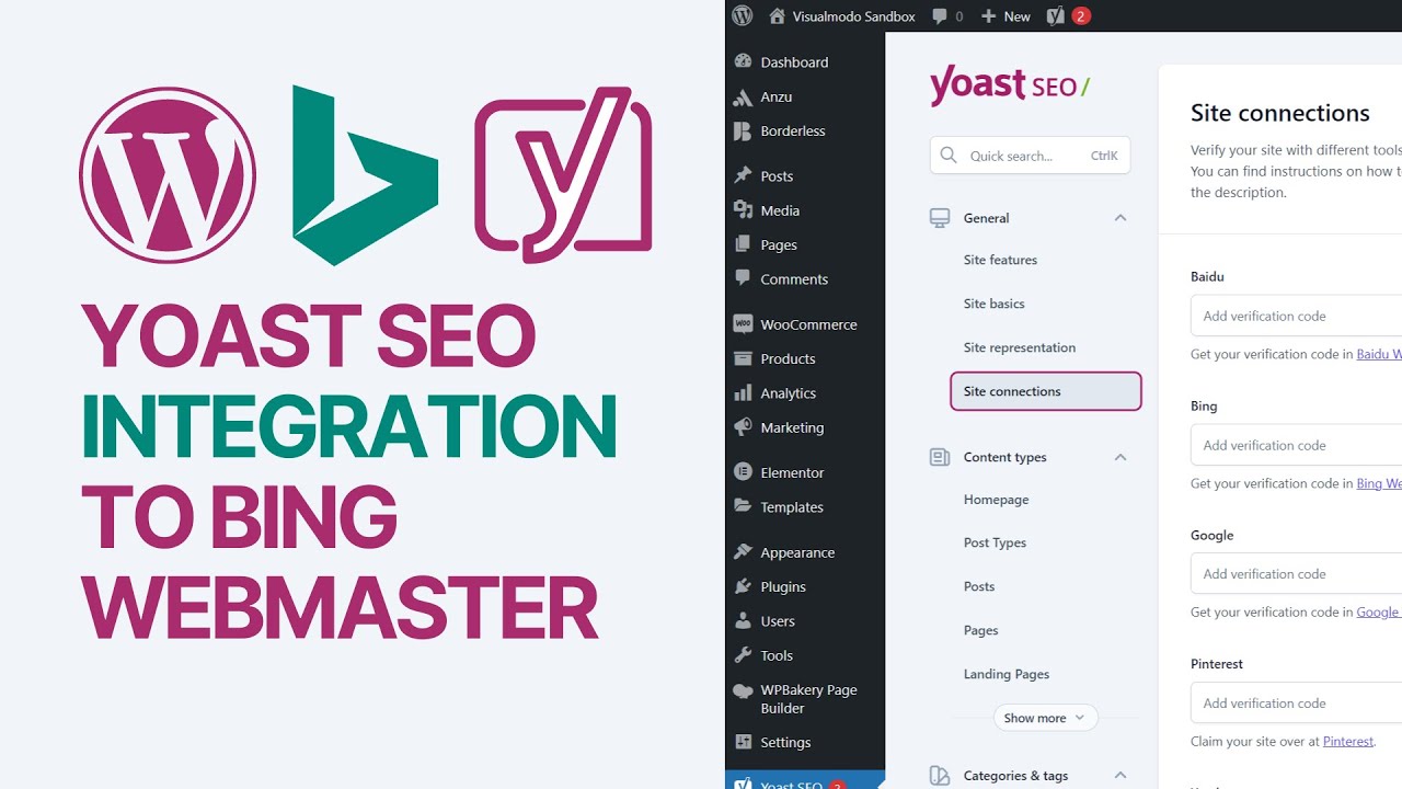 'Video thumbnail for How To Connect Bing Webmaster Tools With WordPress With Yoast SEO  Plugin For Free Without Coding_'