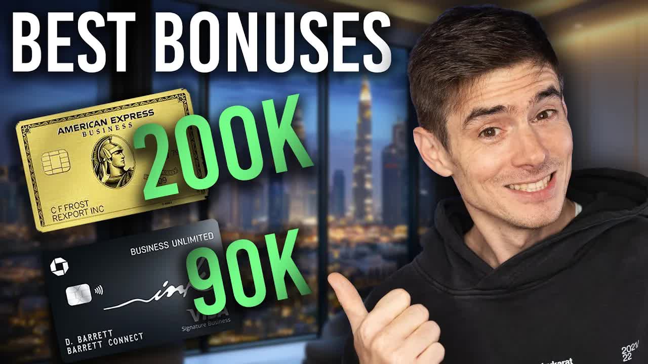 Video thumbnail for Ben Hedges: best credit card bonuses november 2025: amex, chase ink, boa & more!