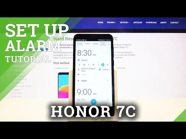 Video thumbnail for Personalize Alarm Clock - HUAWEI Honor 7C and Alarm Settings