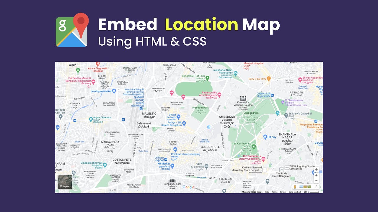 'Video thumbnail for How To Add Google Map On Website Using HTML And CSS _ Embed Location Map On Website'