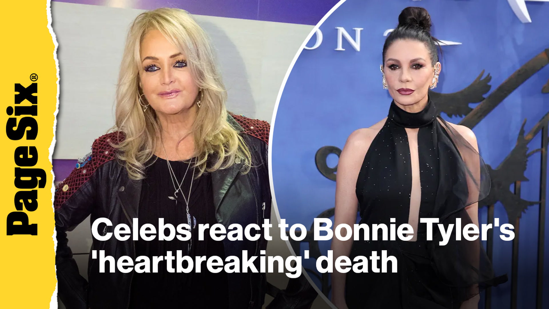 Video thumbnail for Celebrities and family react to Bonnie Tyler's 'heartbreaking' death: Catherine Zeta-Jones, David Guetta, more
