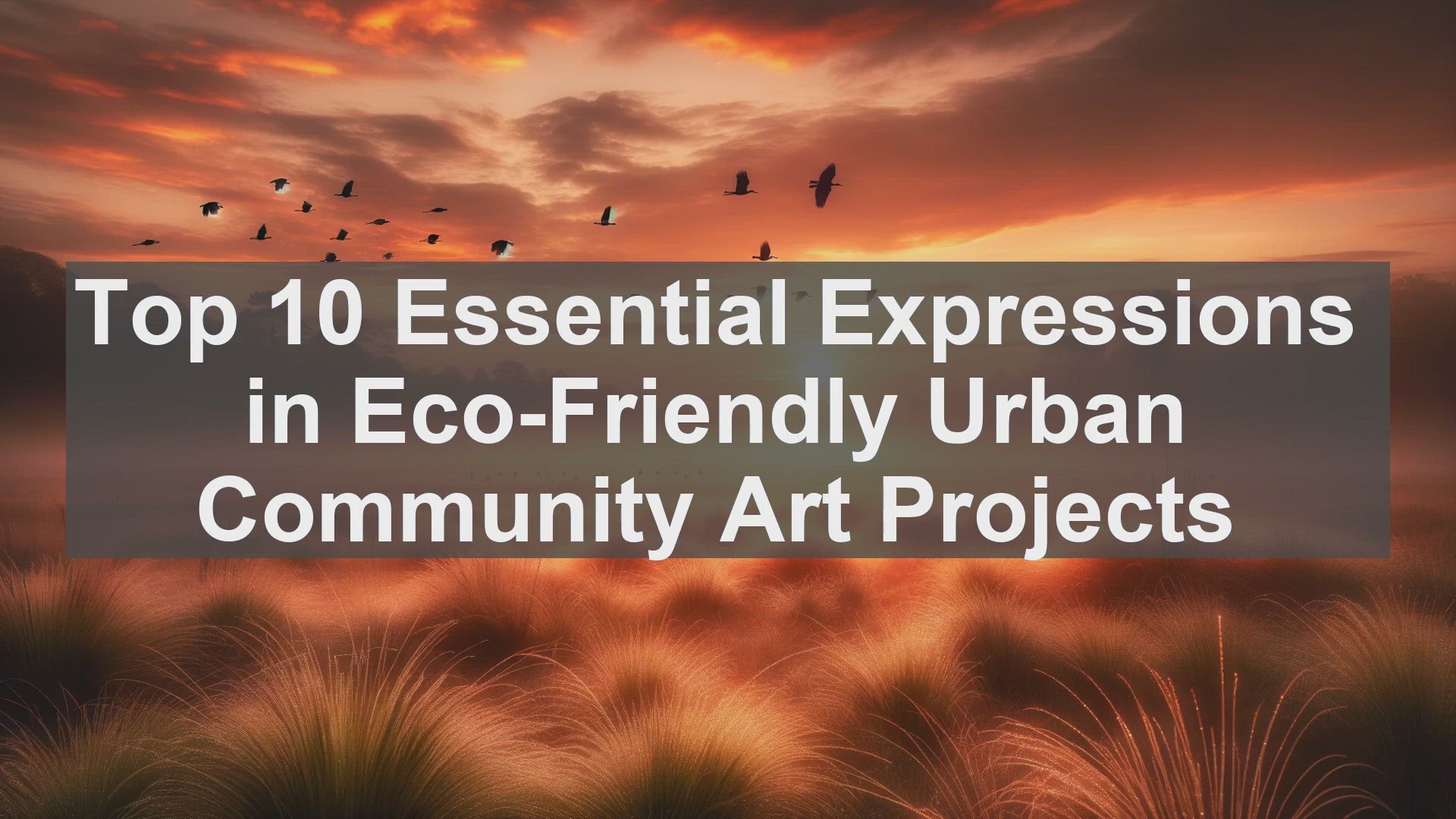 'Video thumbnail for Top 10 Essential Expressions in EcoFriendly Urban Community Art Projects'