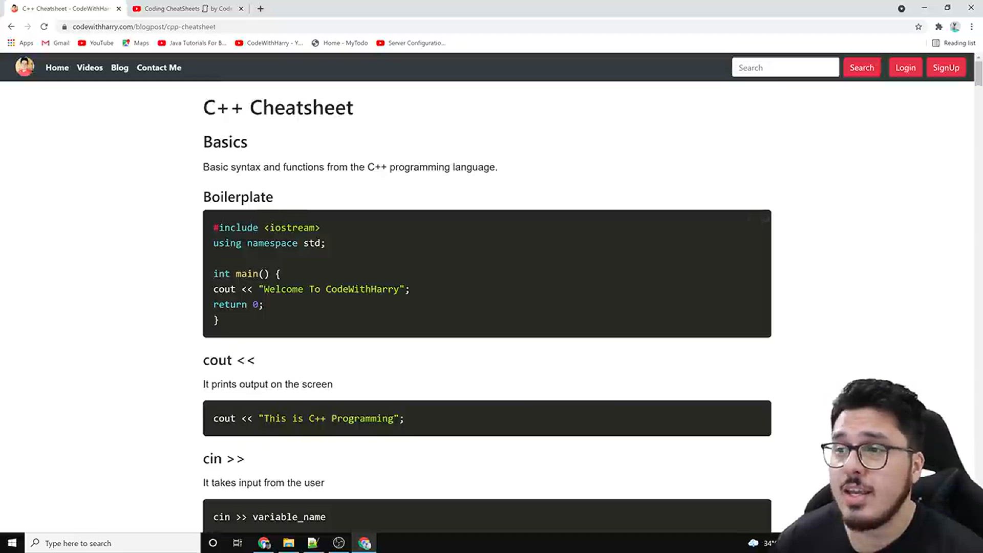 'Video thumbnail for C++ Cheatsheet 🧾 for Beginners 🔥🔥'