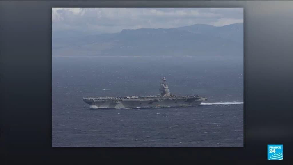 Video thumbnail for US aircraft carrier arrives in Latin America, escalating Venezuela tensions