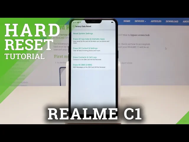 Video thumbnail for HARD RESET REALME C1 - Delete All Data / Factory Reset