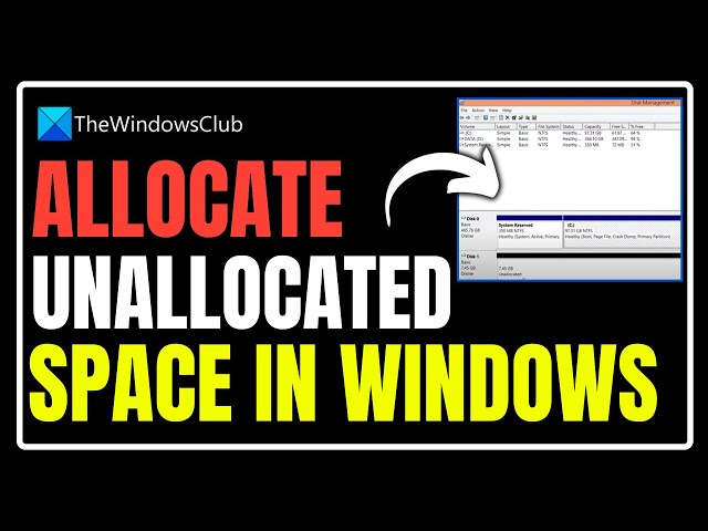 Video thumbnail for How to allocate unallocated space in Windows 11