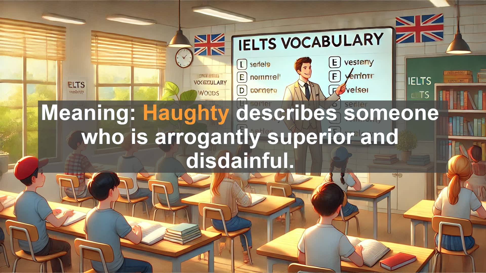 'Video thumbnail for 5000 Must Know IELTS 8.0 Vocabulary - Mastering 'Haughty': Boost Your IELTS Score to 8.0+'