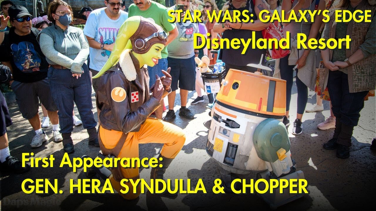 'Video thumbnail for General Hera Syndulla and Chopper First Apearance at Star Wars: Galaxy’s Edge at Disneyland!'