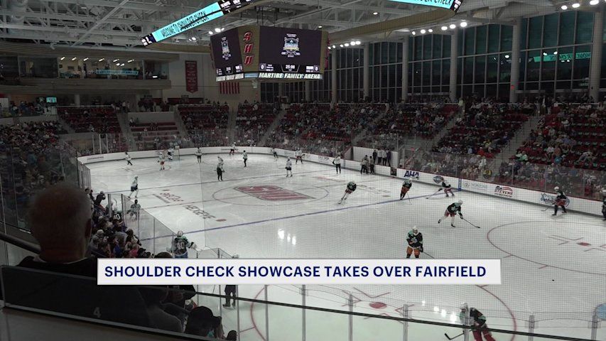 Video thumbnail for 'It matters to people.' NHL stars promote mental health awareness in Fairfield at 4th annual Shoulder Check Showcase