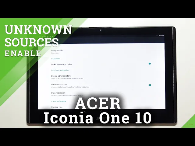 Video thumbnail for How to Activate Unknown Sources in ACER Iconia One 10 – Allow App Installation