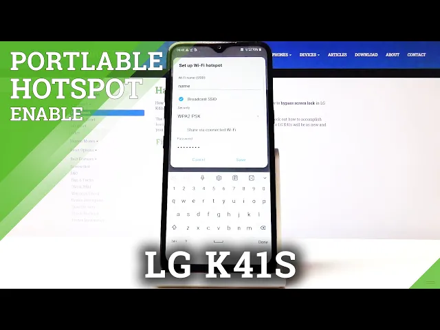 Video thumbnail for How to Enable Portable Hotspot in LG K41s – Enter Hotspot Settings