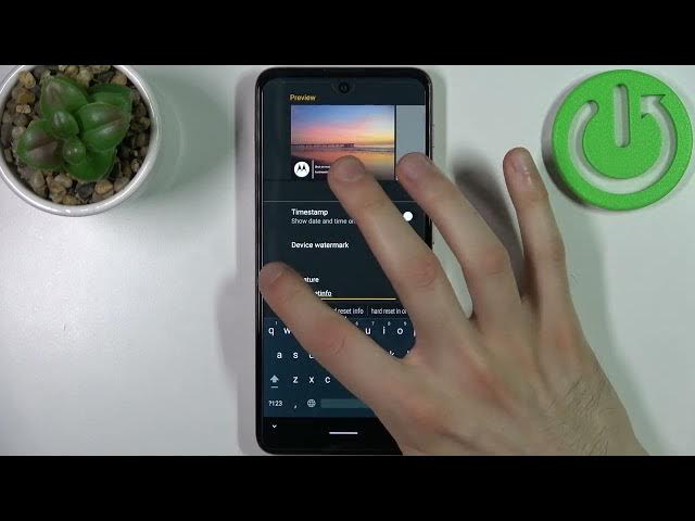 Video thumbnail for How to Use Custom Watermark in Motorola Moto E40 - Set Custom Watermark in Camera