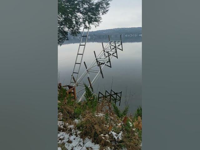 Video thumbnail for Raise Boat Dock out of the Water #timcarter #crankboatdock #askthebuilder #winch #winnisquam