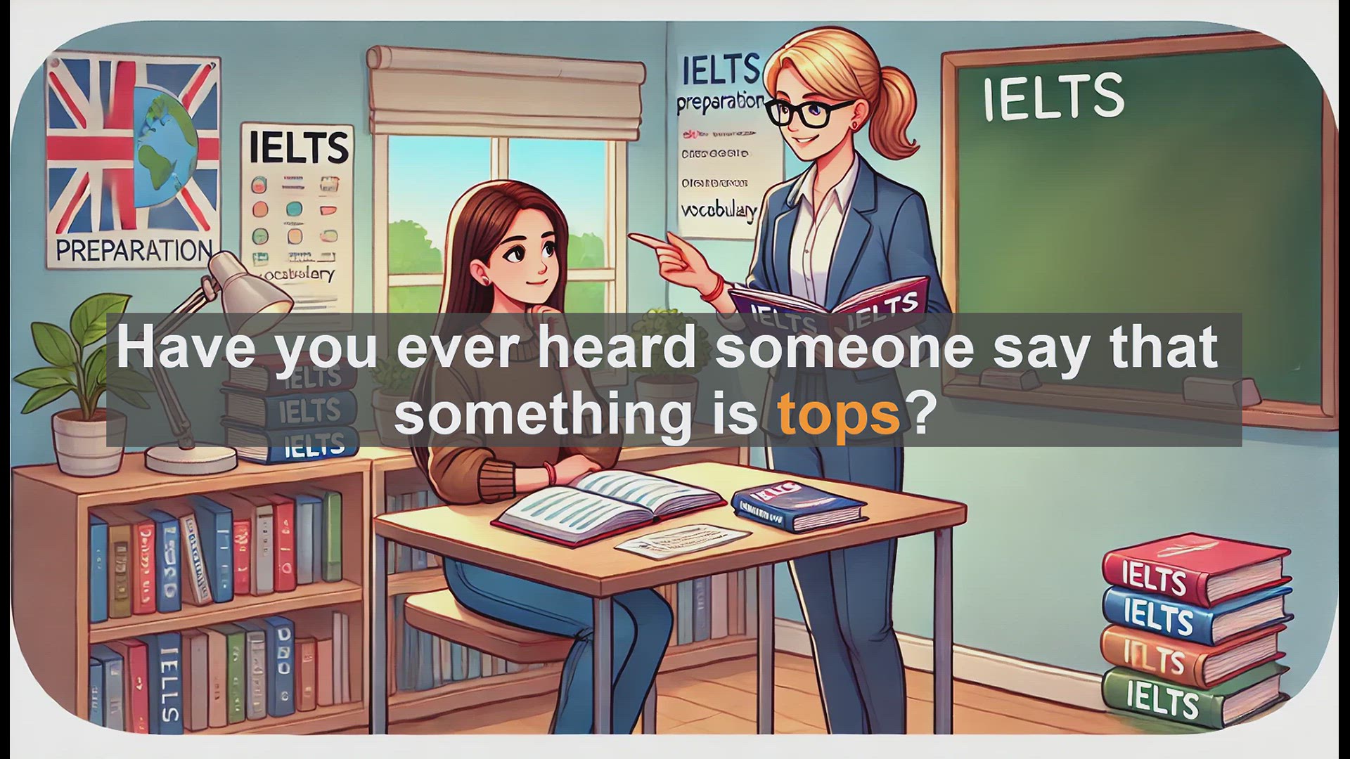 'Video thumbnail for 2500 Must Know IELTS 6.5 Vocabulary - Understanding 'Tops': A Versatile English Word for IELTS'