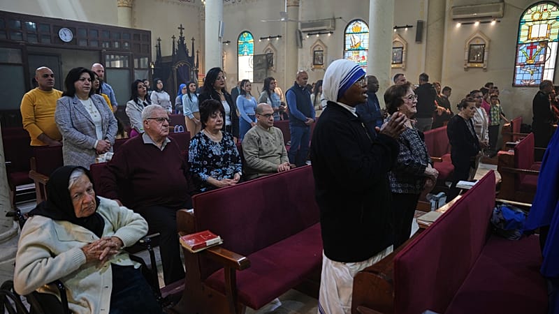 Video thumbnail for Orthodox Christians in Gaza mark Palm Sunday with church service
