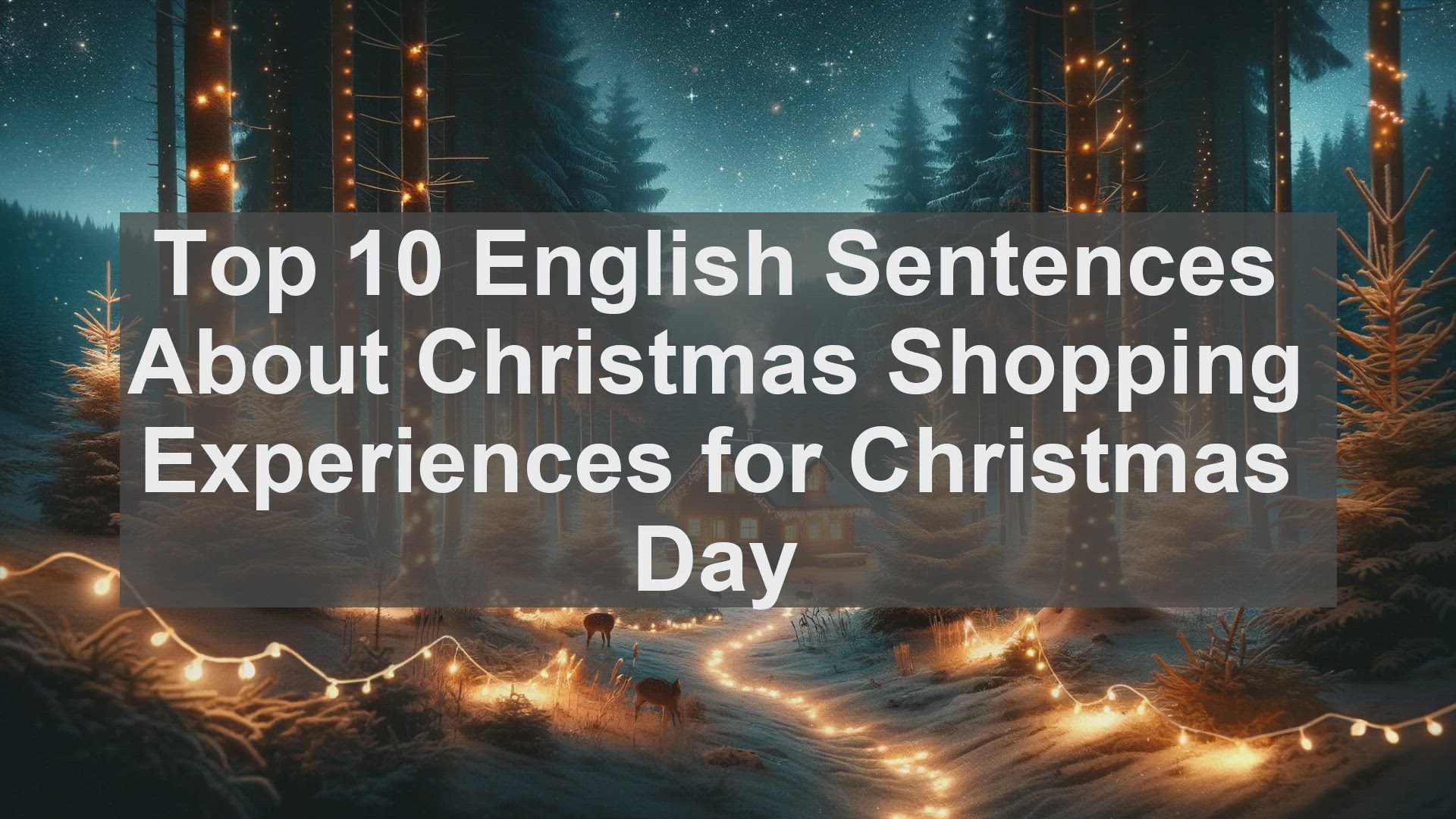 'Video thumbnail for Top 10 English Sentences About Christmas Shopping Experiences for Christmas Day'
