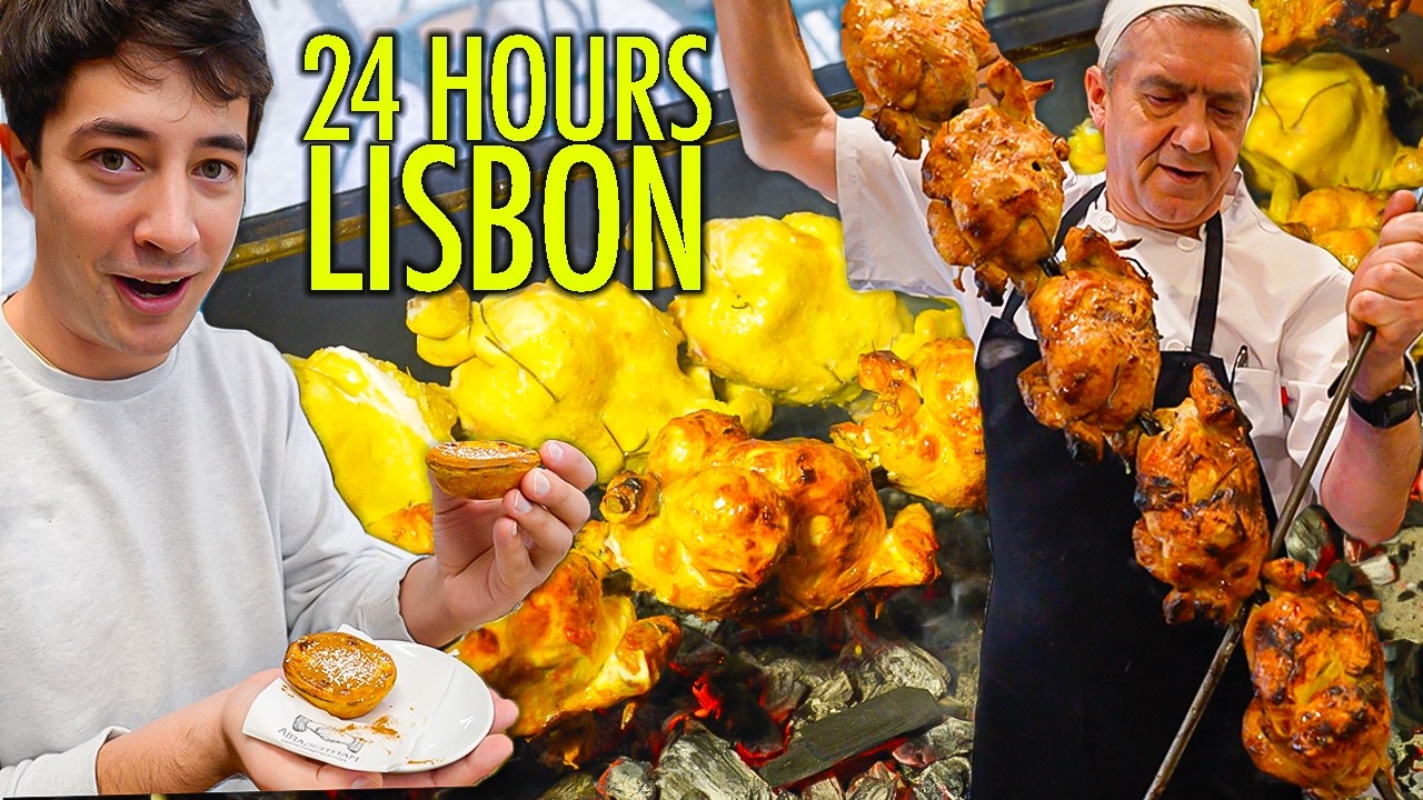 Video thumbnail for 24 Hours of Portuguese Food in Lisbon PERI PERI Chicken, RAMIRO's Seafood & More!