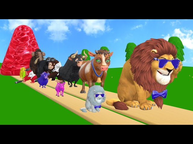 Video thumbnail for Paint Animals Cow Lion Buffalo Gorilla Elephant Dinosaur Fountain Crossing Animal Game