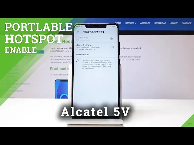 Video thumbnail for How to Use Portable Hotspot in Alcatel 5V - Share Network