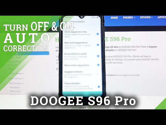 Video thumbnail for How to Enter Text Correction Options in DOOGEE S96 Pro – Open Text Correction Options