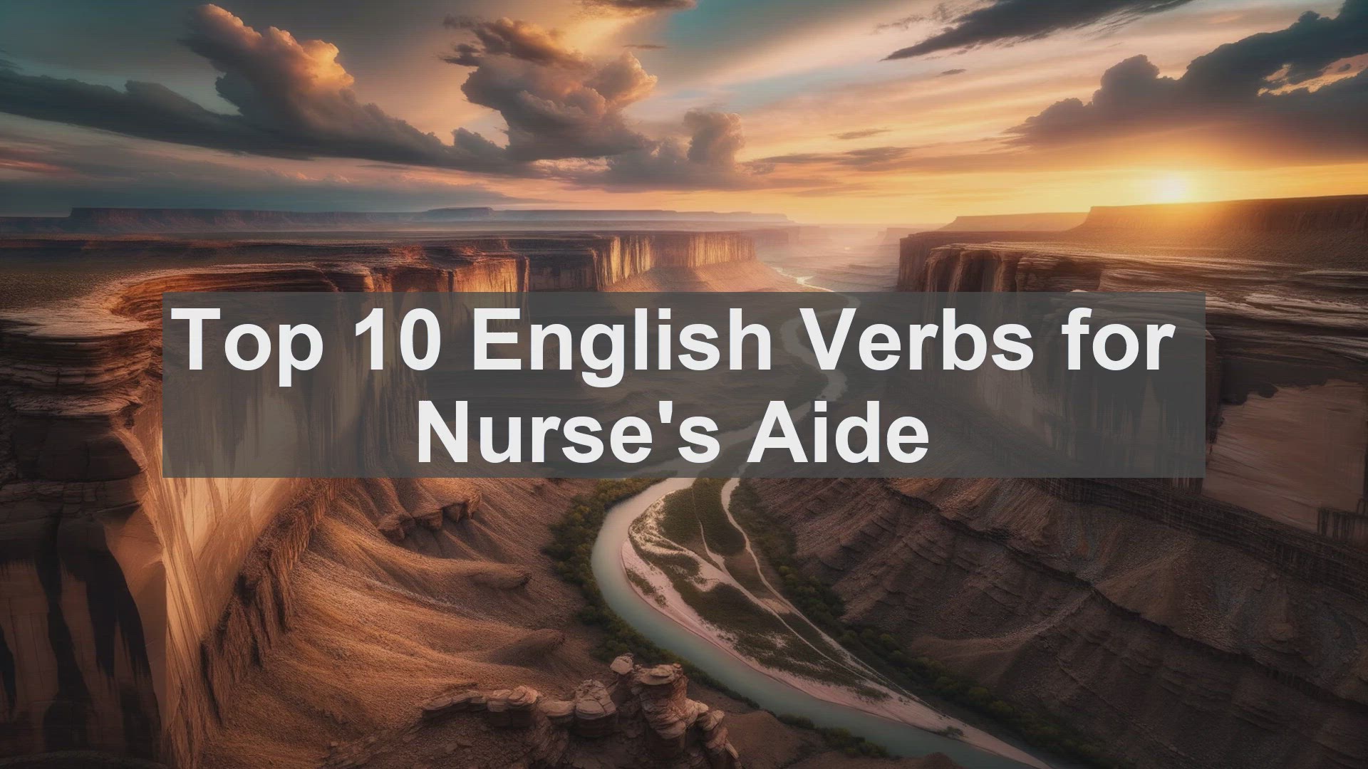 'Video thumbnail for Top 10 English Verbs for Nurses Aide'