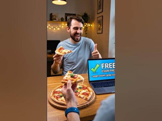 Video thumbnail for Free Pizza + Free Exam Prep 🍕 Same Energy #Shorts