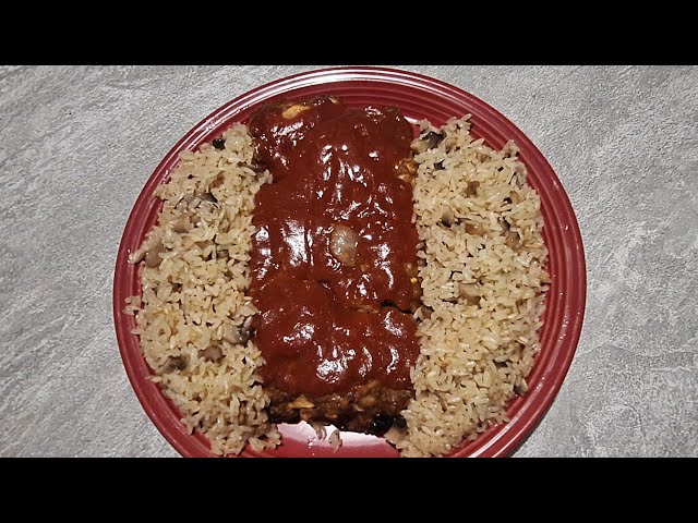 Video thumbnail for HOMEMADE MUSHROOM RICE PILAF & MEATLOAF