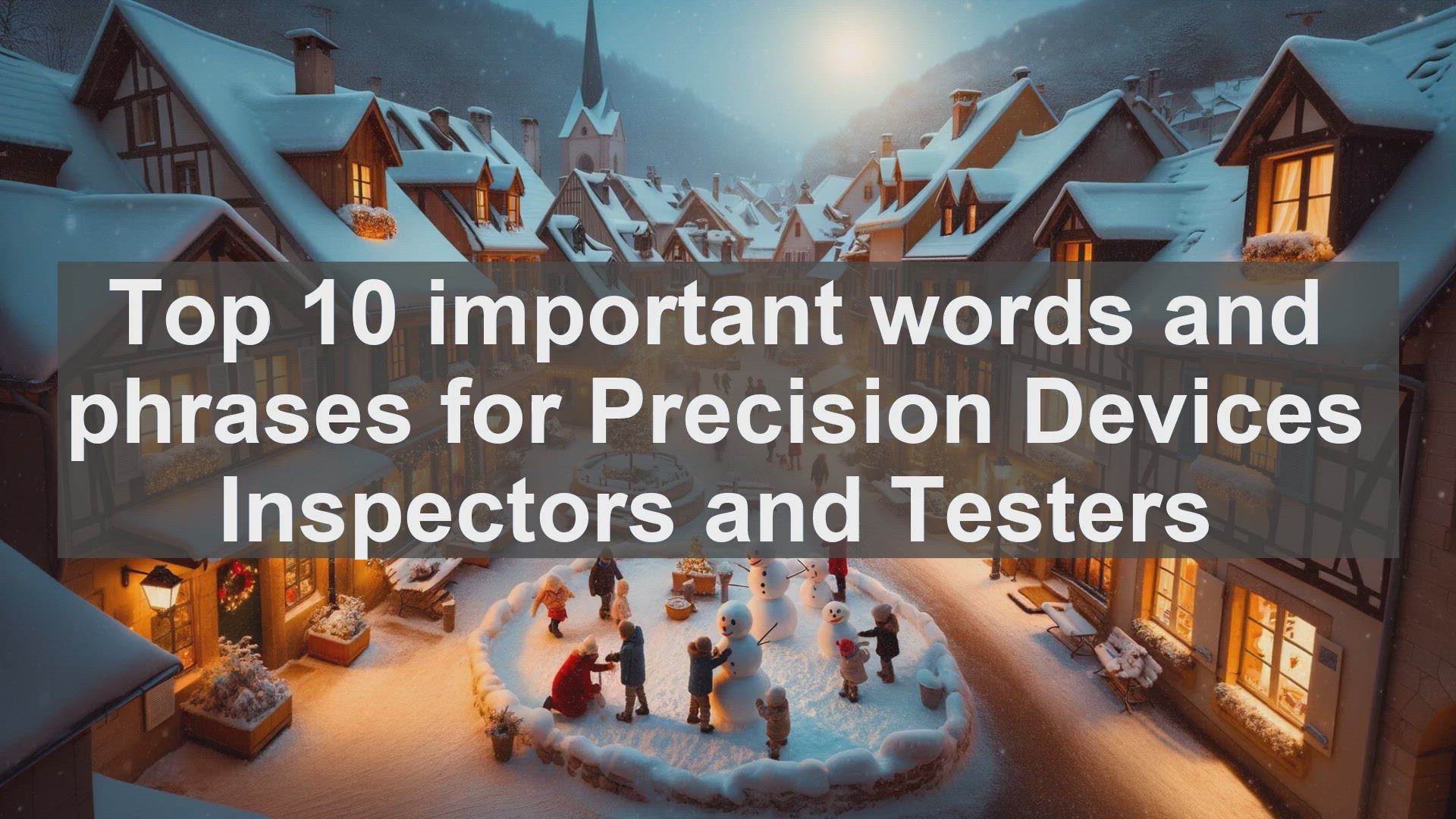 'Video thumbnail for Top 10 important words and phrases for Precision Devices Inspectors and Testers'