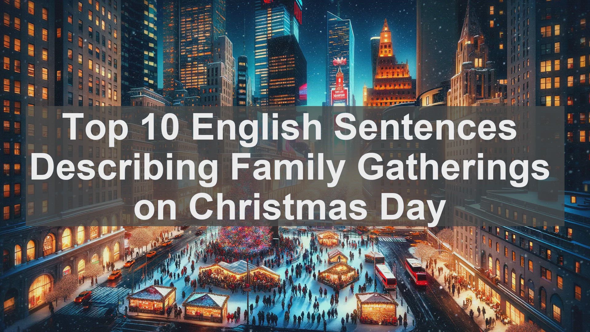 'Video thumbnail for Top 10 English Sentences Describing Family Gatherings on Christmas Day'