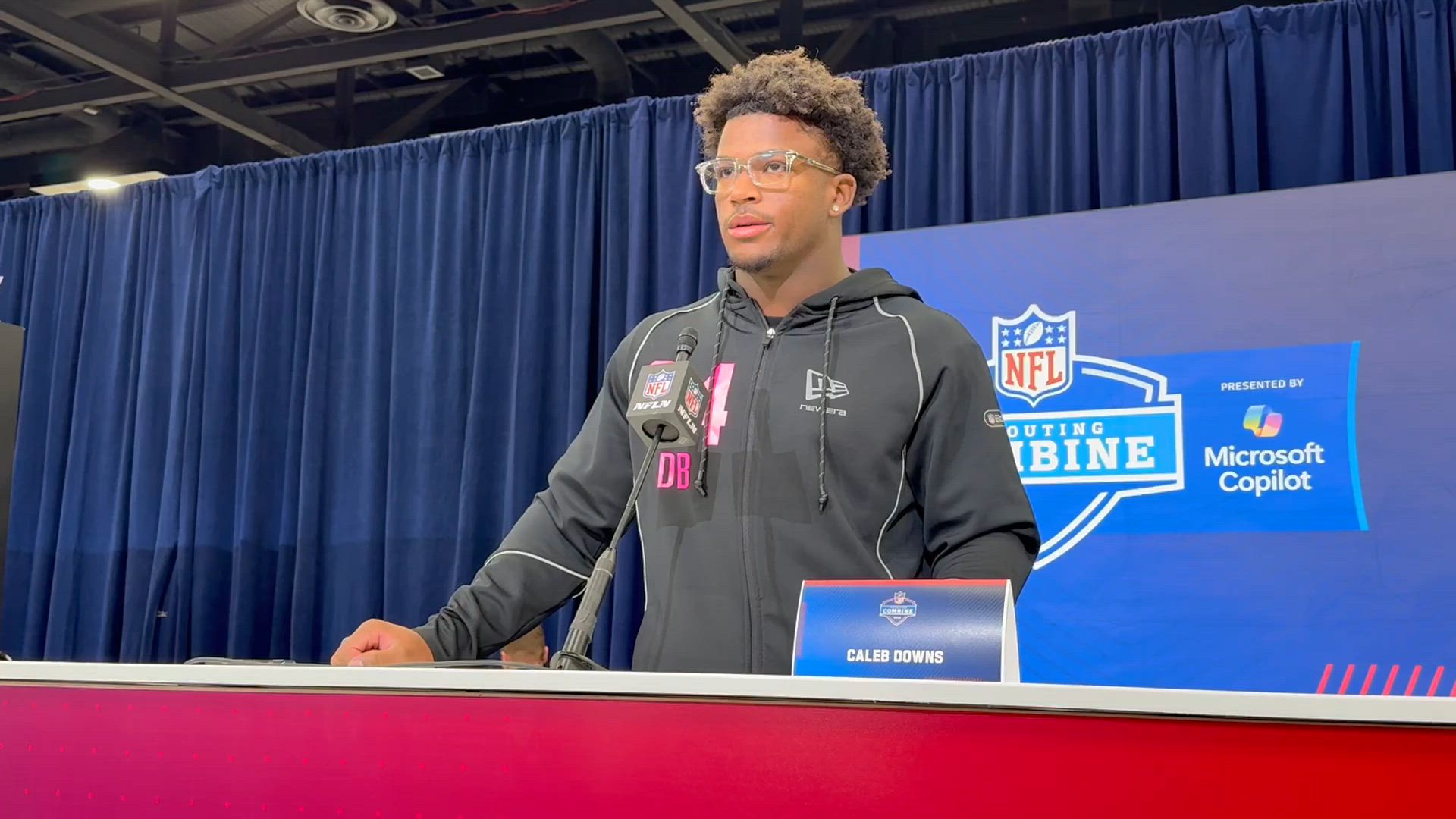 Video thumbnail for Los Angeles Rams Prospect and Ohio State Buckeye Caleb Downs on What He Brings, Brother Josh, Versatility and More