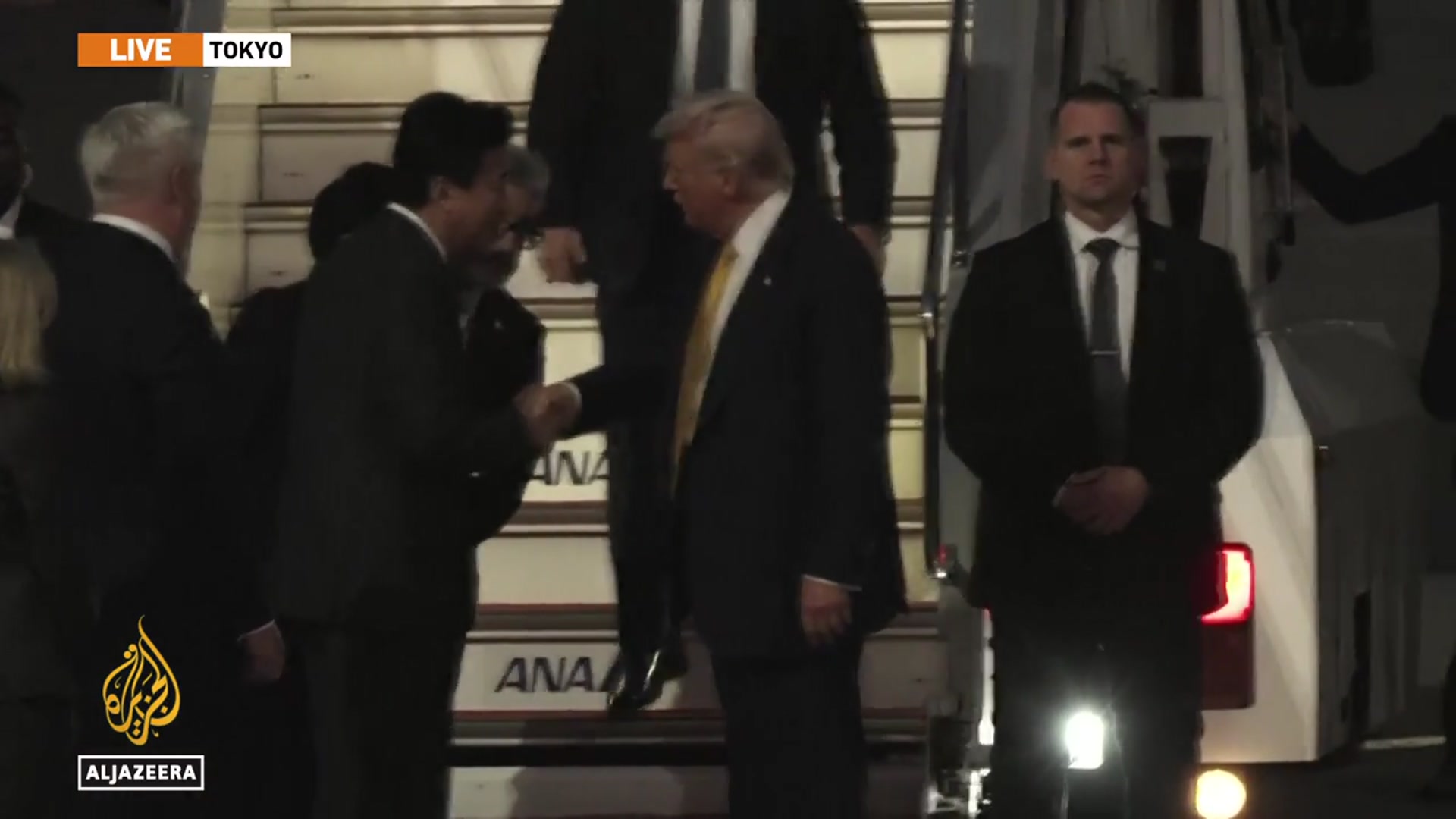 'Video thumbnail for US President Trump has landed in Japan, due to meet emperor and new prime minister'