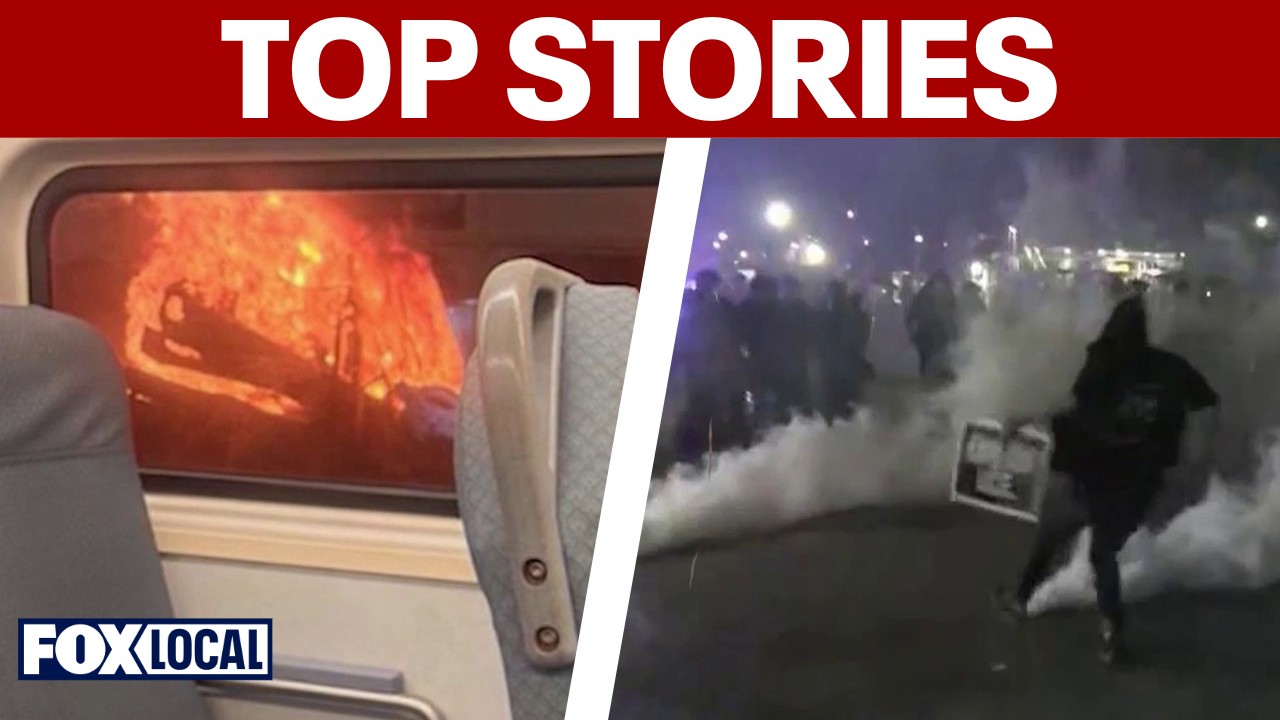 Video thumbnail for NYC Top Stories: Amtrak car fire, Delaney Hall protest arrests