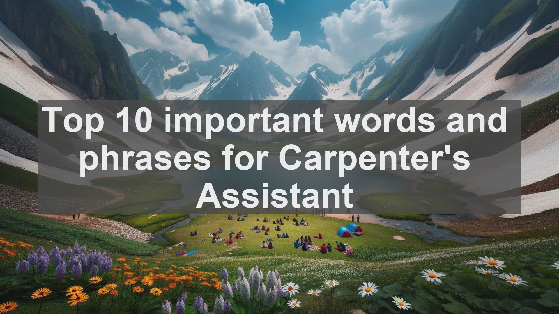 'Video thumbnail for Top 10 important words and phrases for Carpenters Assistant'