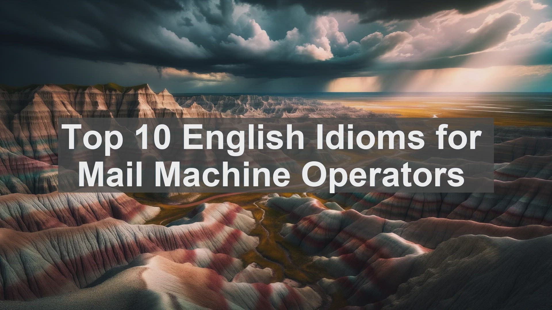 'Video thumbnail for Top 10 English Idioms for Mail Machine Operators'