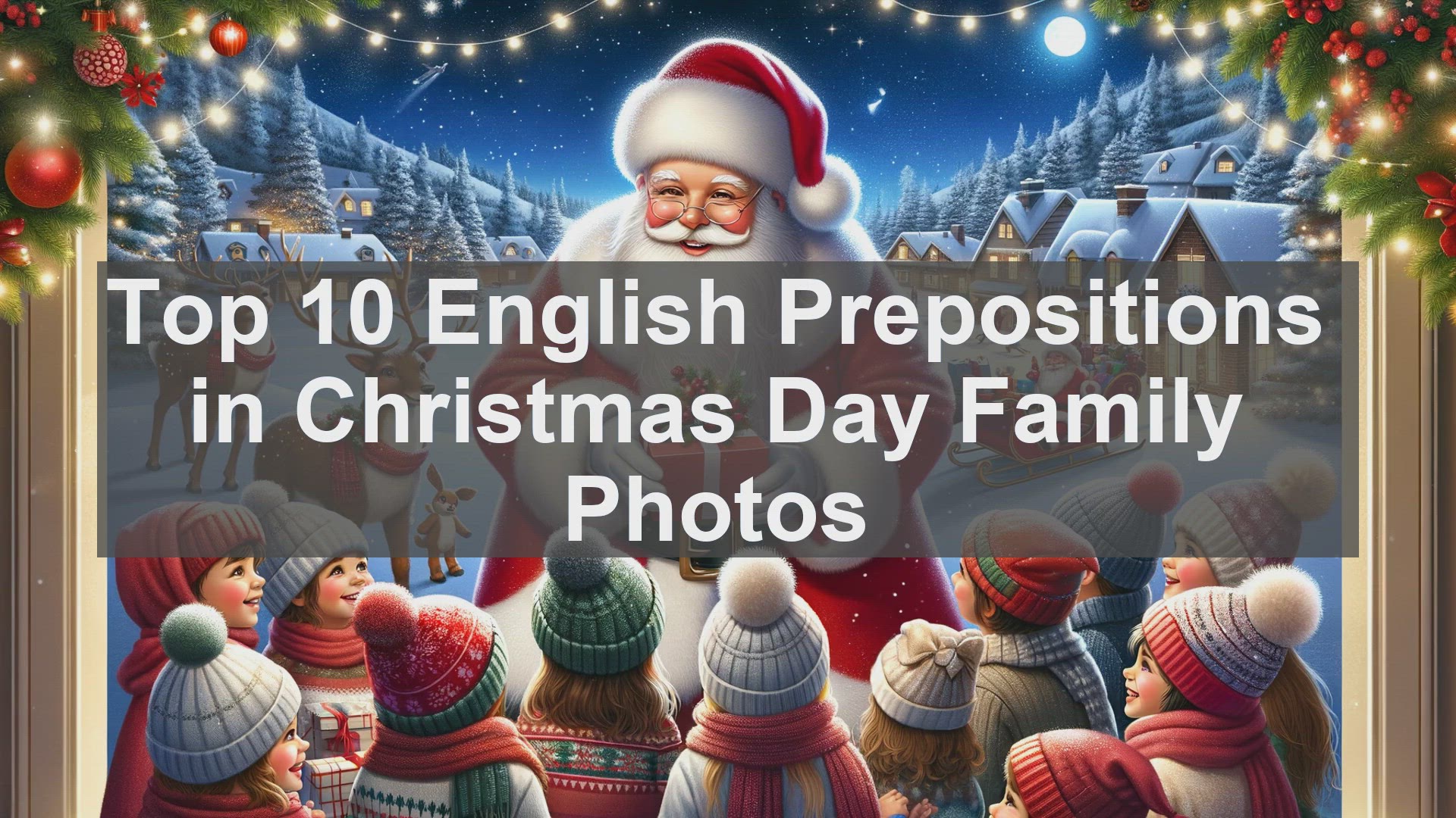 'Video thumbnail for Top 10 English Prepositions in Christmas Day Family Photos'