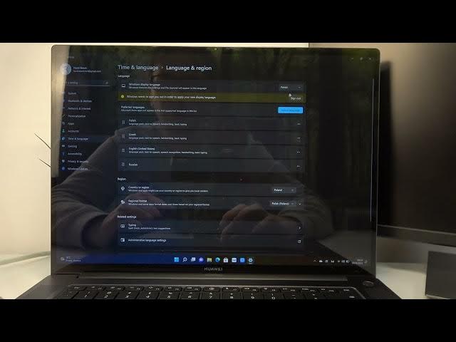 Video thumbnail for HUAWEI MateBook 16s - How To Change Language