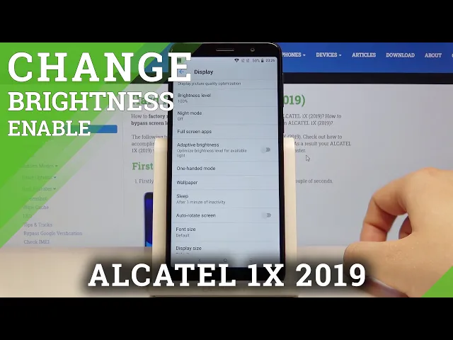 Video thumbnail for Turn On Adaptive Brightness - ALCATEL 1X (2019) and Auto-Brightness Option