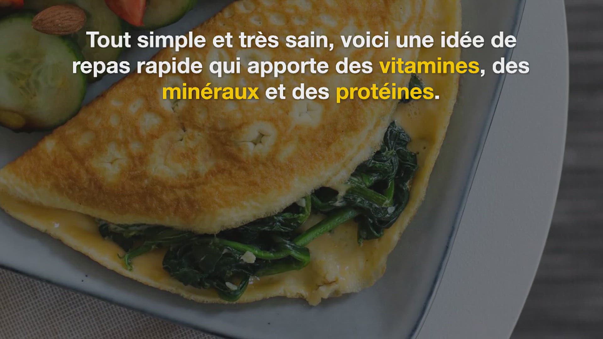 Video thumbnail for Omelette aux épinards