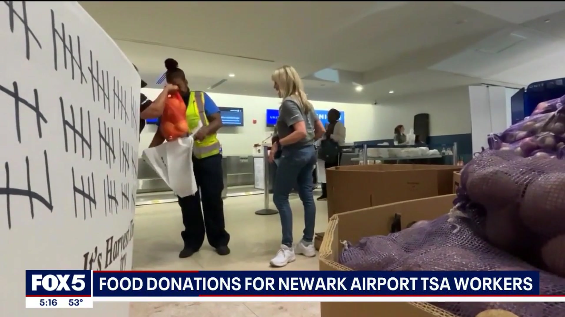 'Video thumbnail for NJ food bank steps up to feed unpaid TSA workers during government shutdown'