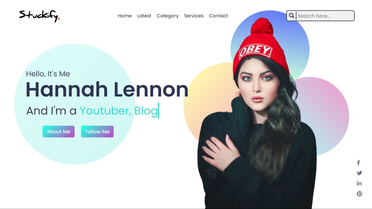 'Video thumbnail for Simple Portfolio Website using HTML & CSS _ Website With Typing Text Animation'
