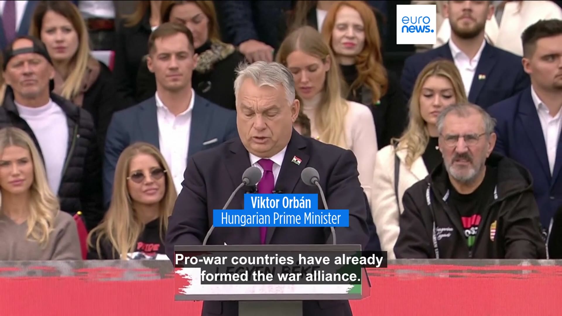 'Video thumbnail for Hungary's Orbán and Magyar hold competing rallies before 2026 election'